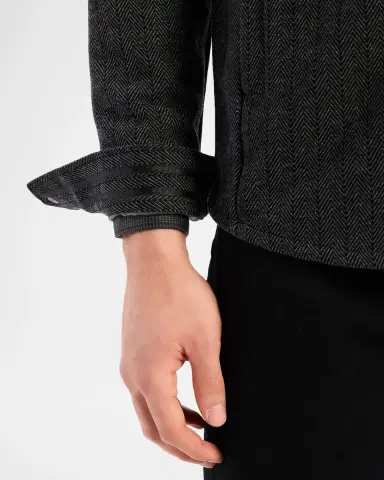 Robert Graham Men's Wylie Herringbone Knit Snap-Front Shirt | Thumbnail 5 Robert Graham Men's Wylie Herringbone Knit Snap-Front Shirt | Thumbnail 5