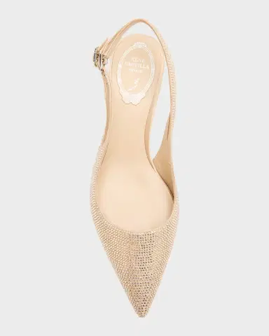 René Caovilla Olivia Embellished Satin Slingback Pumps | Thumbnail 4 René Caovilla Olivia Embellished Satin Slingback Pumps | Thumbnail 4