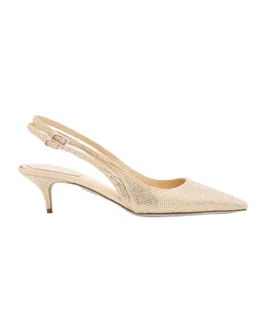 René Caovilla Olivia Embellished Satin Slingback Pumps | Thumbnail 1 René Caovilla Olivia Embellished Satin Slingback Pumps | Thumbnail 1