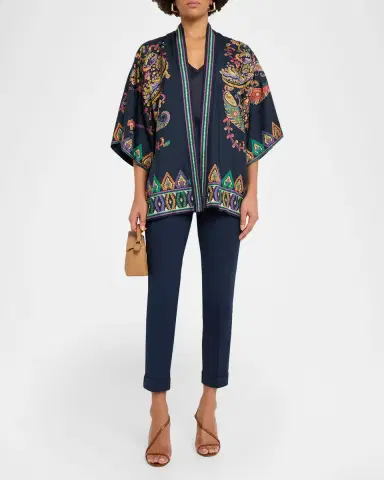 Etro Milano Stretch-Cotton Cigarette Trousers | Thumbnail 2 Etro Milano Stretch-Cotton Cigarette Trousers | Thumbnail 2