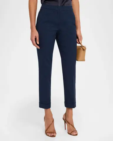 Etro Milano Stretch-Cotton Cigarette Trousers | Thumbnail 4 Etro Milano Stretch-Cotton Cigarette Trousers | Thumbnail 4
