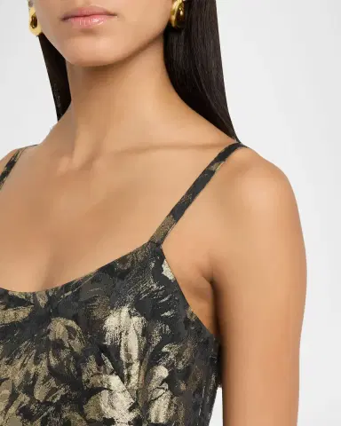 Aidan Mattox Sleeveless Floral Jacquard Mermaid Gown | Thumbnail 5 Aidan Mattox Sleeveless Floral Jacquard Mermaid Gown | Thumbnail 5