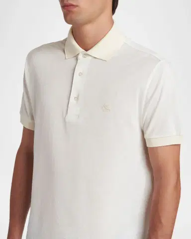 Etro Men 's Paisley Cotton Pique Polo Shirt | Thumbnail 5 Etro Men 's Paisley Cotton Pique Polo Shirt | Thumbnail 5