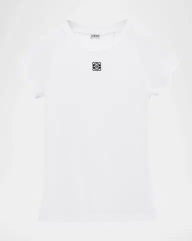 Loewe Ribbed Anagram Short-Sleeve Tee | Thumbnail 1 Loewe Ribbed Anagram Short-Sleeve Tee | Thumbnail 1