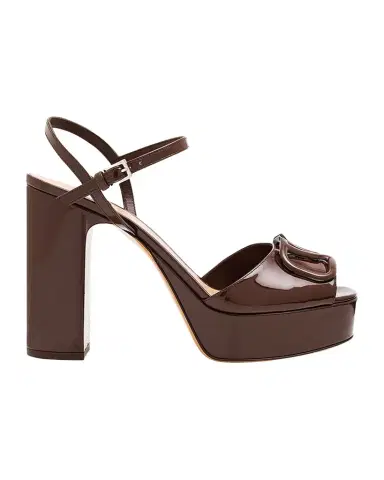 Valentino Garavani VLogo Signature Patent Leather Platform Sandals | Thumbnail 1 Valentino Garavani VLogo Signature Patent Leather Platform Sandals | Thumbnail 1