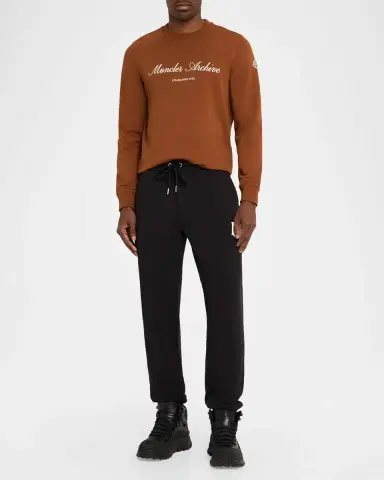 Moncler Men's Cotton-Blend Logo Sweatshirt | Thumbnail 2 Moncler Men's Cotton-Blend Logo Sweatshirt | Thumbnail 2