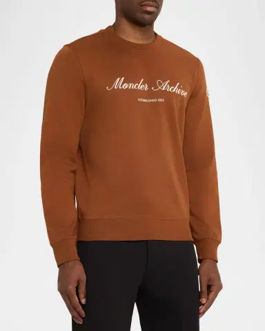Moncler Men's Cotton-Blend Logo Sweatshirt | Thumbnail 4 Moncler Men's Cotton-Blend Logo Sweatshirt | Thumbnail 4