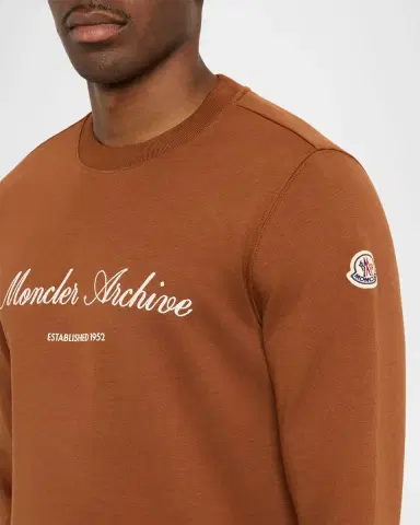 Moncler Men's Cotton-Blend Logo Sweatshirt | Thumbnail 5 Moncler Men's Cotton-Blend Logo Sweatshirt | Thumbnail 5