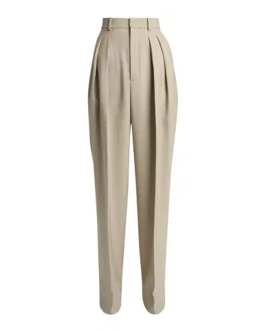 Saint Laurent Pleated Wool-Silk Canvas Wide-Leg Pants | Thumbnail 1 Saint Laurent Pleated Wool-Silk Canvas Wide-Leg Pants | Thumbnail 1
