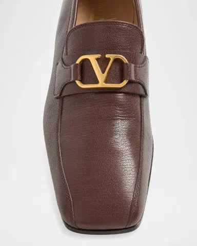 Valentino Garavani Men's Vlogo Signature Leather Loafers | Thumbnail 5 Valentino Garavani Men's Vlogo Signature Leather Loafers | Thumbnail 5