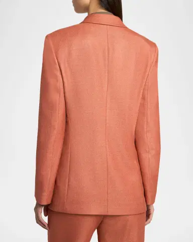 Giorgio Armani Silk-Wool Single-Breasted Blazer Jacket | Thumbnail 3 Giorgio Armani Silk-Wool Single-Breasted Blazer Jacket | Thumbnail 3
