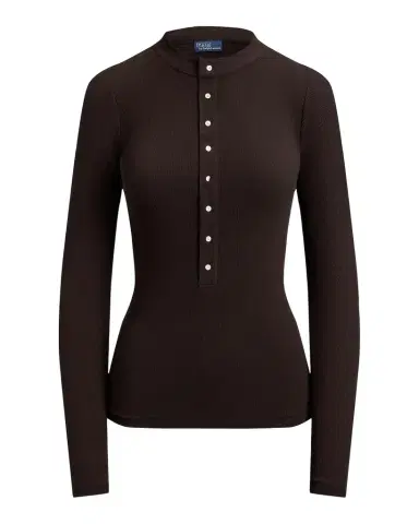 Polo Ralph Lauren Ribbed Cotton Henley Shirt | Thumbnail 1 Polo Ralph Lauren Ribbed Cotton Henley Shirt | Thumbnail 1