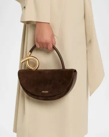Cult Gaia Azariah Half-Moon Suede Top-Handle Bag | Thumbnail 2 Cult Gaia Azariah Half-Moon Suede Top-Handle Bag | Thumbnail 2