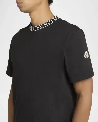 Moncler Men's Logo-Crewneck Cotton T-Shirt | Thumbnail 5 Moncler Men's Logo-Crewneck Cotton T-Shirt | Thumbnail 5