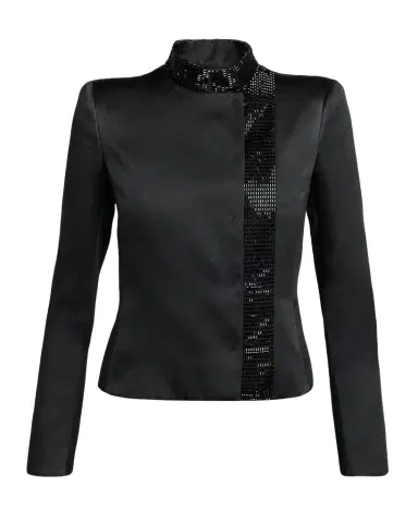 Giorgio Armani Embroidered Silk Single-Breasted Jacket | Thumbnail 1 Giorgio Armani Embroidered Silk Single-Breasted Jacket | Thumbnail 1
