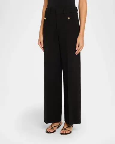 FRAME Le Slim Palazzo Trousers | Thumbnail 4 FRAME Le Slim Palazzo Trousers | Thumbnail 4