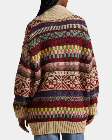 Polo Ralph Lauren Geometric Shawl-Collar Zip Cardigan | Thumbnail 3 Polo Ralph Lauren Geometric Shawl-Collar Zip Cardigan | Thumbnail 3