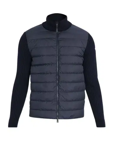 Moncler Men's Padded Wool Full-Zip Cardigan | Thumbnail 1 Moncler Men's Padded Wool Full-Zip Cardigan | Thumbnail 1