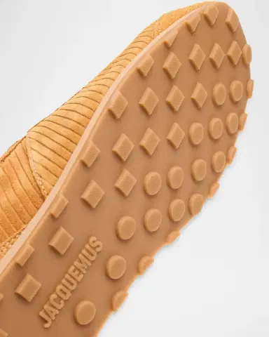 Jacquemus Men's Les Tennis Stripe Suede Low-Top Sneakers | Thumbnail 2 Jacquemus Men's Les Tennis Stripe Suede Low-Top Sneakers | Thumbnail 2