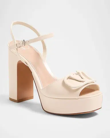Valentino Garavani 115mm VLogo Signature Patent Leather Platform Sandals | Thumbnail 2 Valentino Garavani 115mm VLogo Signature Patent Leather Platform Sandals | Thumbnail 2
