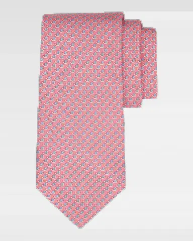 Ferragamo Men's Mini-Snail Silk Tie | Thumbnail 2 Ferragamo Men's Mini-Snail Silk Tie | Thumbnail 2