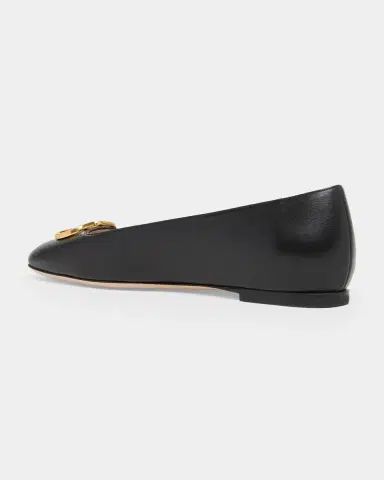 Valentino Garavani VLogo Signature Leather Ballerina Flats | Thumbnail 4 Valentino Garavani VLogo Signature Leather Ballerina Flats | Thumbnail 4