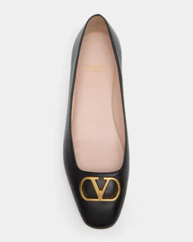 Valentino Garavani VLogo Signature Leather Ballerina Flats | Thumbnail 6 Valentino Garavani VLogo Signature Leather Ballerina Flats | Thumbnail 6