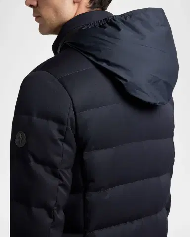 Moncler Men's Quilted Down Long Parka with Hood | Thumbnail 5 Moncler Men's Quilted Down Long Parka with Hood | Thumbnail 5