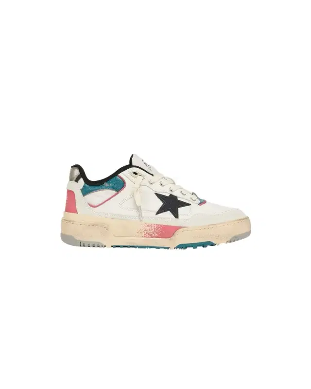 Men's Forty2 Leather and Suede Low-Top Sneakers Men's Forty2 Leather and Suede Low-Top Sneakers