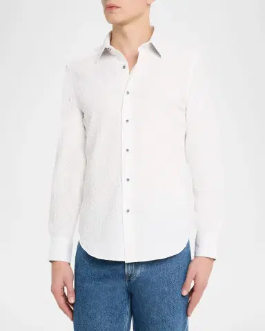 Robert Graham Men's Devonshire Paisley-Check Jacquard Button-Down Shirt | Thumbnail 4 Robert Graham Men's Devonshire Paisley-Check Jacquard Button-Down Shirt | Thumbnail 4