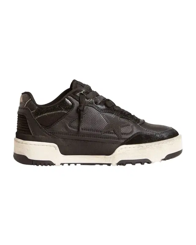 Men's Forty2 Leather and Suede Low-Top Sneakers Men's Forty2 Leather and Suede Low-Top Sneakers