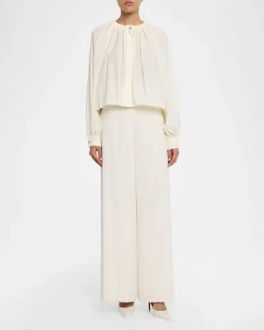 Co Gathered Drawstring-Hem Blouson Shirt | Thumbnail 2 Co Gathered Drawstring-Hem Blouson Shirt | Thumbnail 2