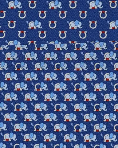 Ferragamo Men's Orazio Gancio-Elephant Silk Tie | Thumbnail 4 Ferragamo Men's Orazio Gancio-Elephant Silk Tie | Thumbnail 4