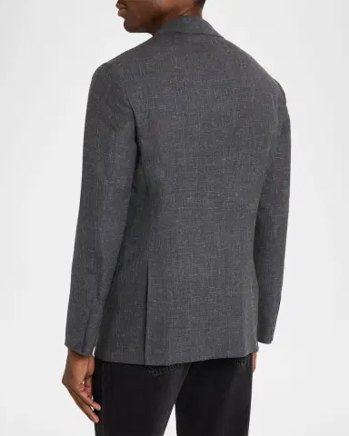 Brunello Cucinelli Men's Wool, Silk and Linen Deconstructed Blazer | Thumbnail 3 Brunello Cucinelli Men's Wool, Silk and Linen Deconstructed Blazer | Thumbnail 3