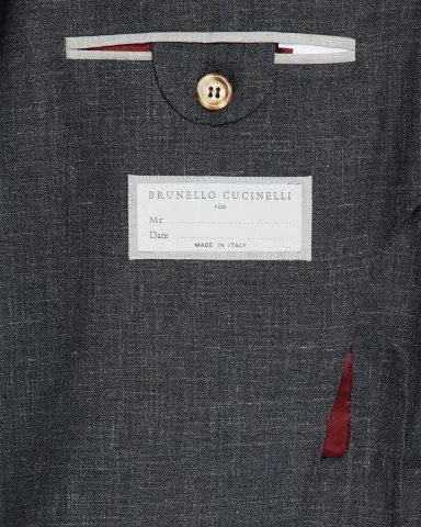 Brunello Cucinelli Men's Wool, Silk and Linen Deconstructed Blazer | Thumbnail 6 Brunello Cucinelli Men's Wool, Silk and Linen Deconstructed Blazer | Thumbnail 6