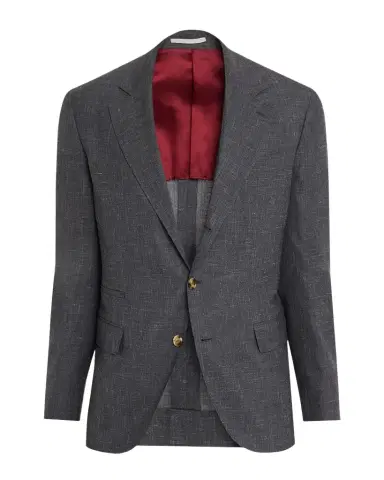 Brunello Cucinelli Men's Wool, Silk and Linen Deconstructed Blazer | Thumbnail 1 Brunello Cucinelli Men's Wool, Silk and Linen Deconstructed Blazer | Thumbnail 1