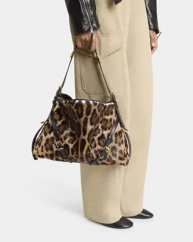 Givenchy Voyou Medium Leopard-Print Goat Hair Shoulder Bag | Thumbnail 2 Givenchy Voyou Medium Leopard-Print Goat Hair Shoulder Bag | Thumbnail 2