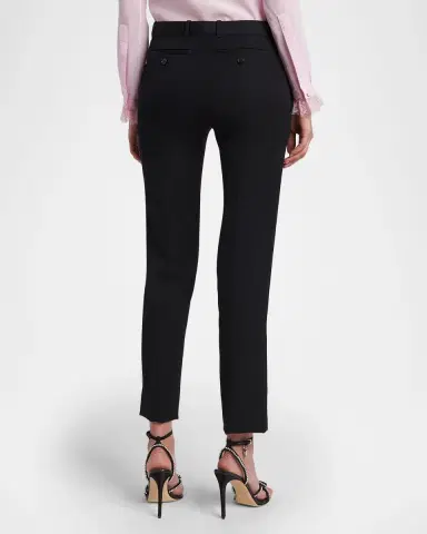 McQueen Mid-Rise Wool Slim-Leg Ankle Trousers | Thumbnail 3 McQueen Mid-Rise Wool Slim-Leg Ankle Trousers | Thumbnail 3