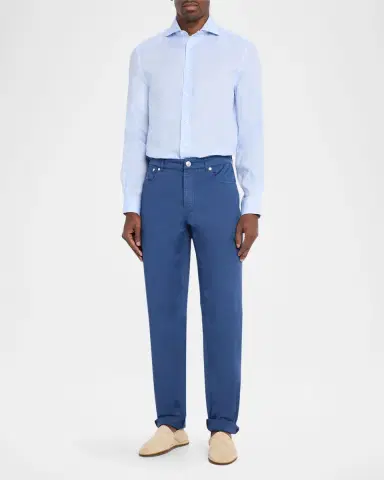 Brunello Cucinelli Men 's Linen Classic Fit Button-Down Shirt | Thumbnail 2 Brunello Cucinelli Men 's Linen Classic Fit Button-Down Shirt | Thumbnail 2