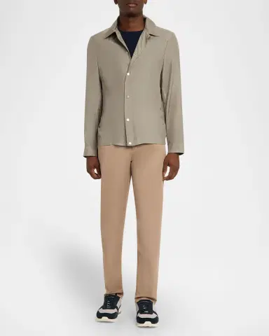 Brunello Cucinelli Men's Linen and Cotton Knit Short-Sleeve Sweater | Thumbnail 2 Brunello Cucinelli Men's Linen and Cotton Knit Short-Sleeve Sweater | Thumbnail 2