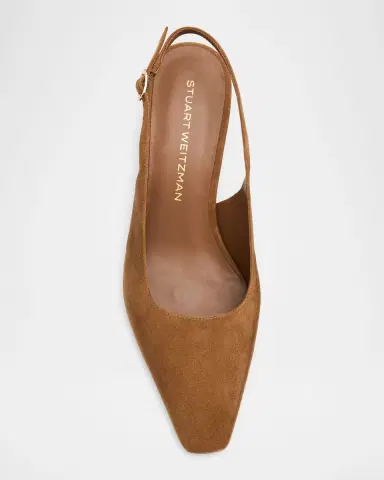 Stuart Weitzman 50mm Stassi Suede Slingback Pumps | Thumbnail 6 Stuart Weitzman 50mm Stassi Suede Slingback Pumps | Thumbnail 6