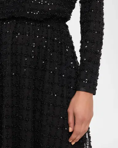 Emporio Armani Sequined Tulle Long Dress | Thumbnail 5 Emporio Armani Sequined Tulle Long Dress | Thumbnail 5