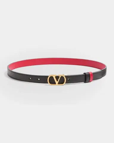 Valentino Garavani VLogo Signature Reversible Calfskin Belt, 20mm | Thumbnail 2 Valentino Garavani VLogo Signature Reversible Calfskin Belt, 20mm | Thumbnail 2