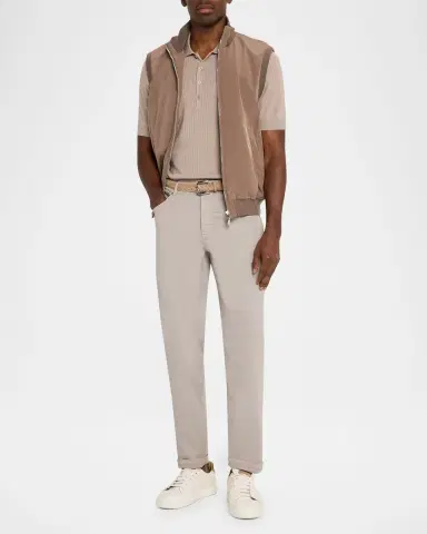 Brunello Cucinelli Men's Dyed Cotton Straight-Fit Five-Pocket Pants | Thumbnail 2 Brunello Cucinelli Men's Dyed Cotton Straight-Fit Five-Pocket Pants | Thumbnail 2