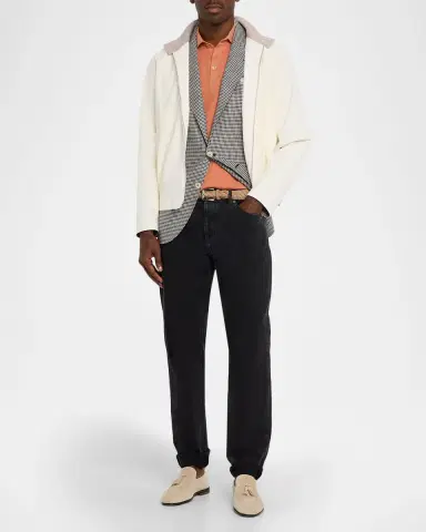 Brunello Cucinelli Men's Water-Resistant Cotton Gabardine Jacket | Thumbnail 2 Brunello Cucinelli Men's Water-Resistant Cotton Gabardine Jacket | Thumbnail 2