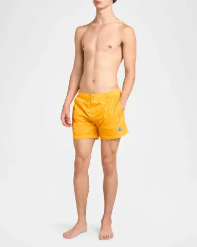 Moncler Men's Nylon Logo Swim Trunks | Thumbnail 2 Moncler Men's Nylon Logo Swim Trunks | Thumbnail 2