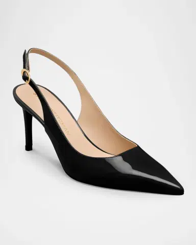 Stuart Weitzman 75mm Stuart Power Patent Leather Slingback Pumps | Thumbnail 2 Stuart Weitzman 75mm Stuart Power Patent Leather Slingback Pumps | Thumbnail 2