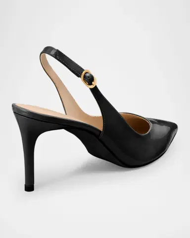 Stuart Weitzman 75mm Stuart Power Patent Leather Slingback Pumps | Thumbnail 3 Stuart Weitzman 75mm Stuart Power Patent Leather Slingback Pumps | Thumbnail 3