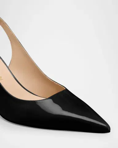 Stuart Weitzman 75mm Stuart Power Patent Leather Slingback Pumps | Thumbnail 4 Stuart Weitzman 75mm Stuart Power Patent Leather Slingback Pumps | Thumbnail 4