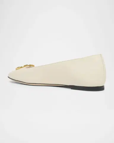 Valentino Garavani VLogo Signature Leather Ballerina Flats | Thumbnail 4 Valentino Garavani VLogo Signature Leather Ballerina Flats | Thumbnail 4
